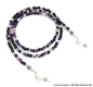 Preview: Brillenkette - Brillenband aus Edelsteinen Achat "lila"