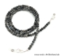 Preview: Brillenkette - Brillenband aus Edelsteinen Larvikit / schwarzer Lapradorit "schwarz-grau"