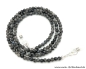 Preview: Brillenkette - Brillenband aus Edelsteinen Larvikit / schwarzer Lapradorit "schwarz-grau"
