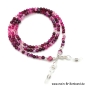 Preview: Brillenkette - Brillenband aus Edelsteinen Achat "pink"