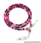 Preview: Brillenkette - Brillenband aus Edelsteinen Achat "pink"