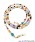 Preview: Brillenkette - Brillenband aus Edelsteinen & Zuchtperlen "mehrfarbig"