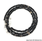 Preview: Brillenkette - Brillenband aus Edelsteinen facettierter Achat "schwarz"