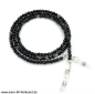 Preview: Brillenkette - Brillenband aus Edelsteinen facettierter Achat "schwarz"