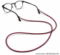 Preview: Brillenkette - Brillenband aus Leder "weinrot"