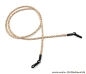 Preview: Brillenkette - Brillenband aus geflochtenem Leder "natur"
