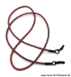 Preview: Brillenkette - Brillenband aus geflochtenem Leder "schwarz-rot"