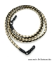 Preview: Brillenkette - Brillenband aus geflochtenem Leder "schwarz-natur"