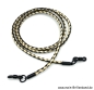 Preview: Brillenkette - Brillenband aus geflochtenem Leder "schwarz-natur"