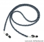 Preview: Brillenkette - Brillenband - Farfalle "Perlmutt - Anthrazit"