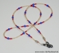 Preview: %Brillenkette - Brillenband "Pfirsich-Rot-Blau"