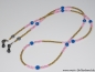 Preview: %Brillenkette - Brillenband "gold-orchidee-blau"