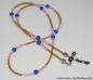 Preview: %Brillenkette - Brillenband "gold-orchidee-blau"