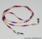 Preview: %Brillenkette - Brillenband "Pfirsich-Rot-Blau"