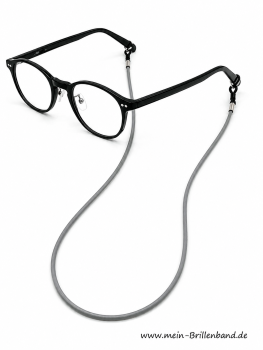 Preview: Brillenkette - Brillenband aus Leder "grau"