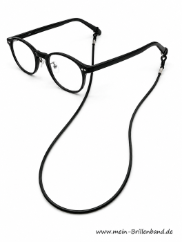 Preview: Brillenkette - Brillenband aus Leder "schwarz"