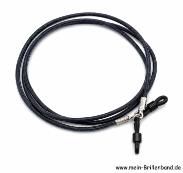 Brillenkette - Brillenband aus Leder "marine"