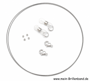 Brillenketten - Reparaturset - Bastelset "silberfarben"