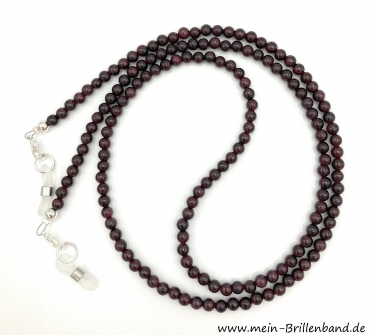 Brillenkette - Brillenband aus Edelsteinen Granat "Rot"
