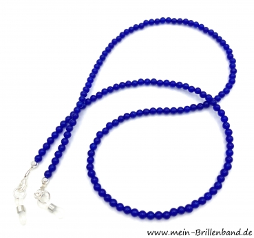Brillenkette - Brillenband aus Edelsteinen Malaysia Jade "blau"