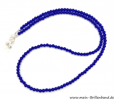 Brillenkette - Brillenband aus Edelsteinen Malaysia Jade "blau"