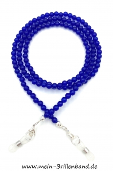 Brillenkette - Brillenband aus Edelsteinen Malaysia Jade "blau"
