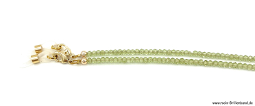 Preview: Brillenkette - Brillenband aus Edelsteinen Facettierter Peridot "grün"