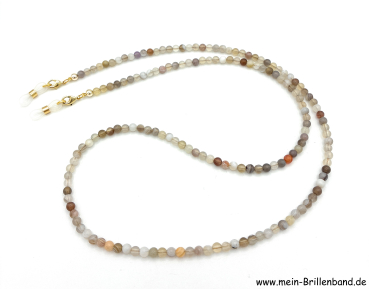 Brillenkette - Brillenband aus Edelsteinen Natur Botswana Achat