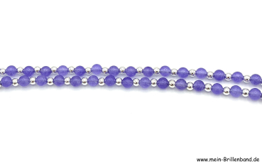 Preview: Brillenkette - Brillenband aus Edelsteinen Jade "lavendel"