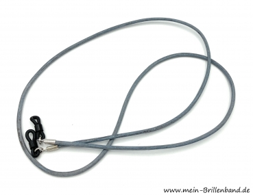 Brillenkette - Brillenband aus Leder "grau"