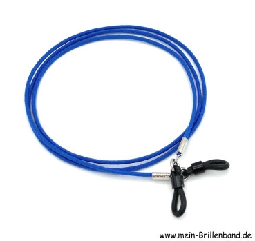 %Brillenkette - Brillenband aus Lederimitat – gewachst "blau"
