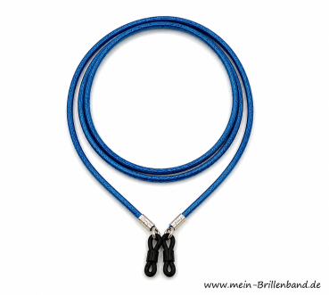 Brillenkette - Brillenband aus Leder "hellblau"