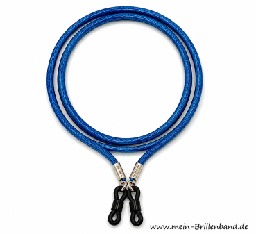 Preview: Brillenkette - Brillenband aus Leder "hellblau"