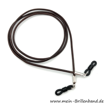 Brillenkette - Brillenband aus Leder "dunkelbraun"