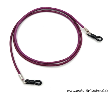 Brillenkette - Brillenband aus Leder "pink"