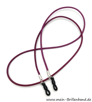 Brillenkette - Brillenband aus Leder "pink"