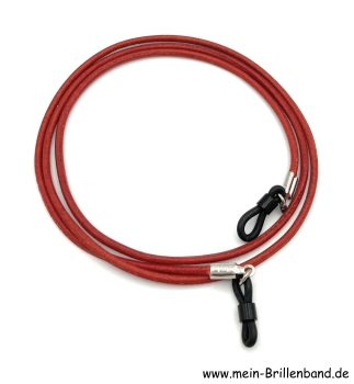 Brillenkette - Brillenband aus Leder "rot"