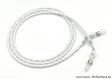Brillenkette - Brillenband "weiß opak mit Lüster"