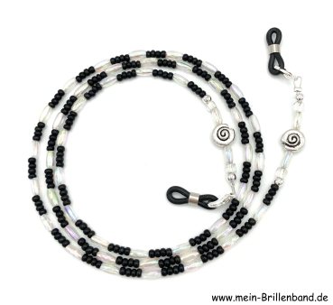 %Brillenkette - Brillenband "schwarz-beige"