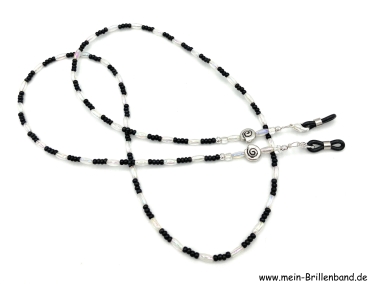 %Brillenkette - Brillenband "schwarz-beige"