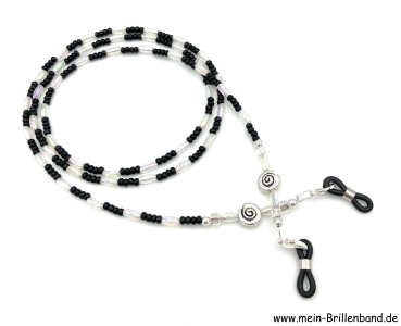 %Brillenkette - Brillenband "schwarz-beige"