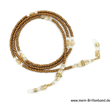 Preview: Brillenkette - Brillenband "goldbraun"