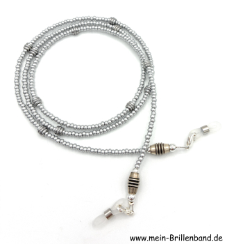 Brillenkette - Brillenband "silbergrau"