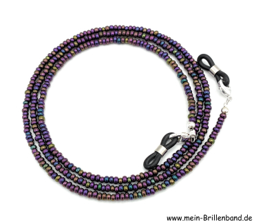 Preview: Brillenkette - Brillenband "metallic lila irisierend"