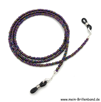 Brillenkette - Brillenband "metallic lila irisierend"