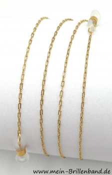 Super feine Brillenkette - Brillenband vergoldet