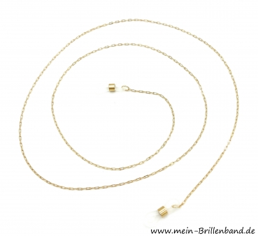 Super feine Brillenkette - Brillenband vergoldet