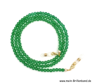 Brillenkette - Brillenband aus Edelsteinen Jade "grün"