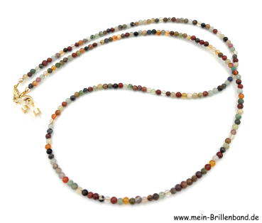 Brillenkette - Brillenband aus verschiedenen Edelsteinen "mehrfarbig"