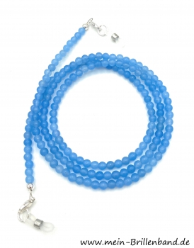 Brillenkette - Brillenband aus Edelsteinen Jade "Blau"